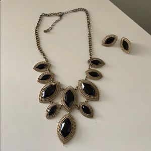 Statement necklace and earrings